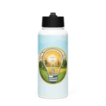 b | the | Δ Stainless Steel Water Bottle front